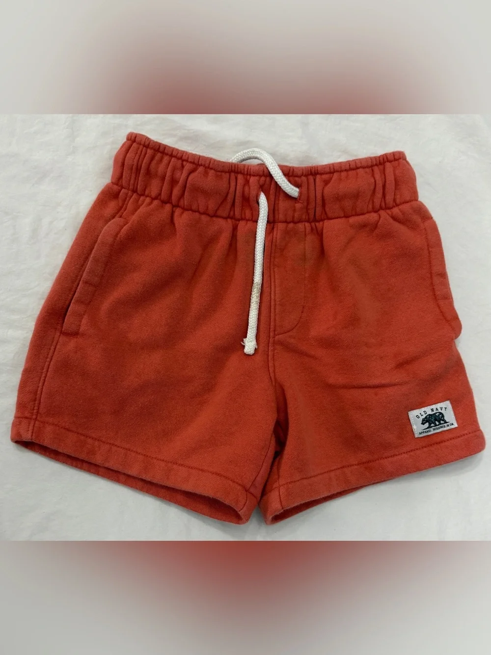Old Navy Rust Orange Drawstring Fleece Shorts